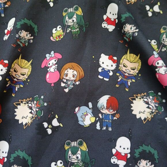 Hot Topic My Hero Academia x Hello Kitty Skater Suspender Skirt Size Small - Picture 4 of 8